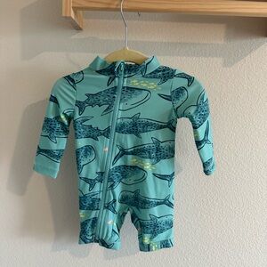 Carter's Blue Shark Print Rashguard